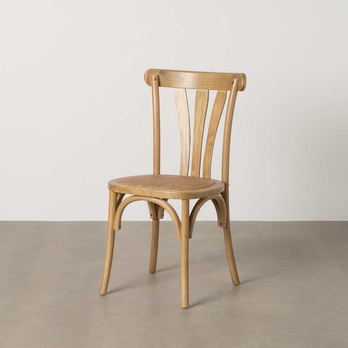 Matsalsstol Naturell Rattan Almträ 48 x 47 x 88,5 cm - 2