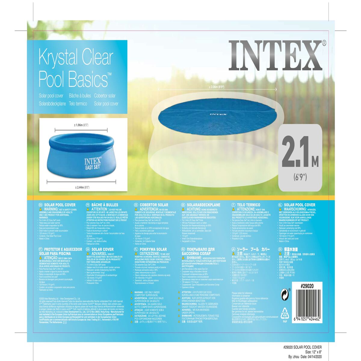 Pool Cover   Intex 29020 206 x 206 cm Ø 244 cm - 7