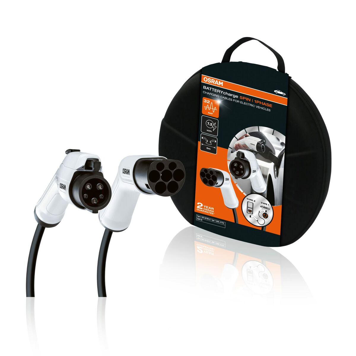 Laddkabel för elbil Osram OSOCC13205 5700 W 32 A Fas 1