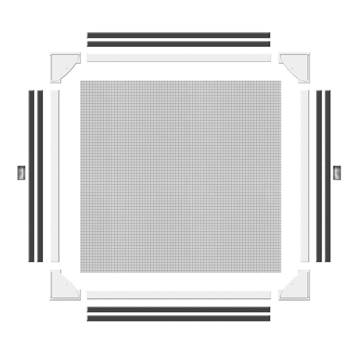 Myggnät Schellenberg Magnetic Med ram Glasfiber Vit (100 x 120 cm) - 6