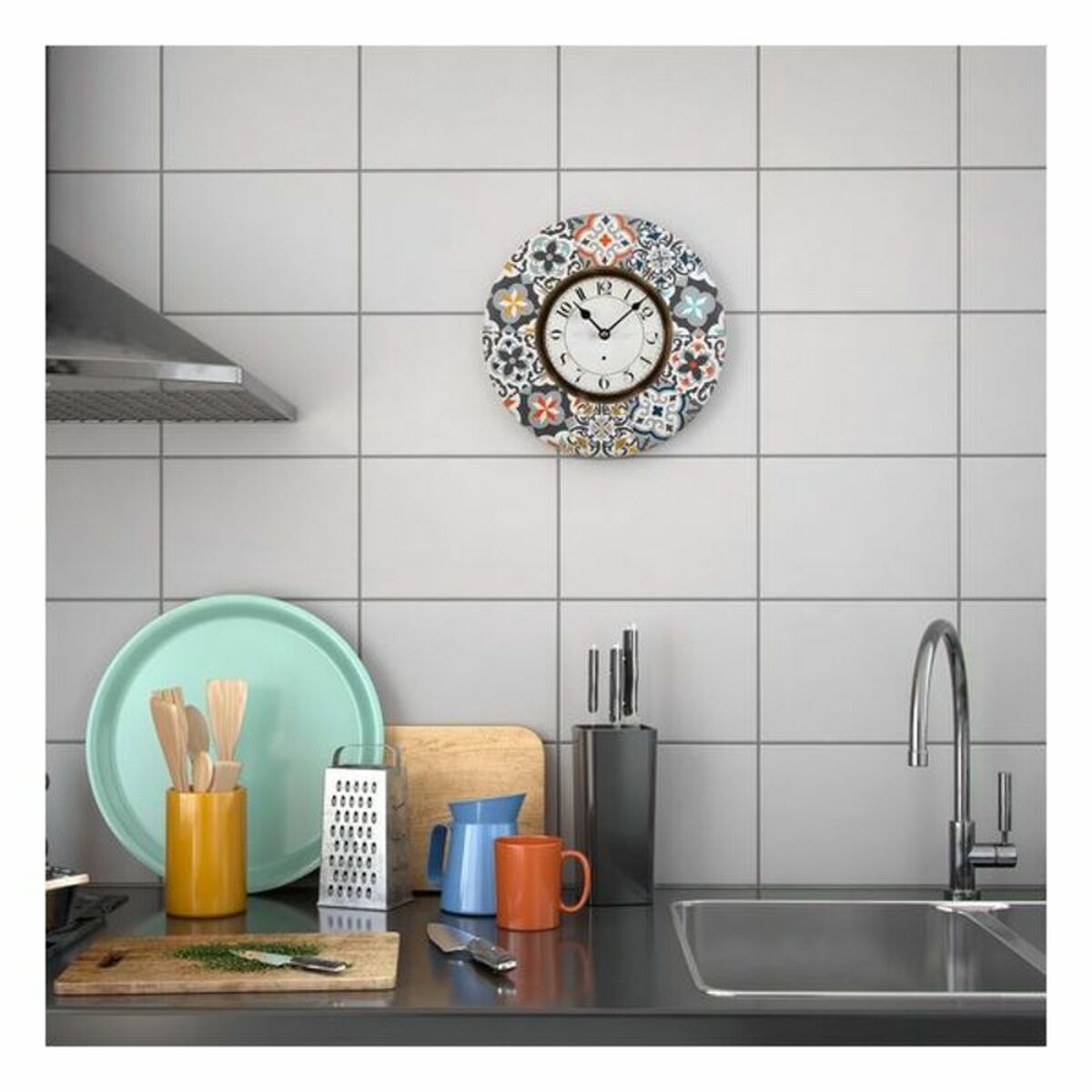 Väggklocka Versa Alfama Trä (4 x 29 x 29 cm) - 4