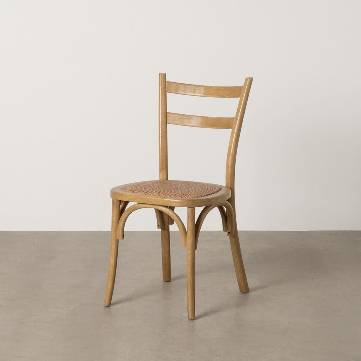 Matsalsstol Naturell Rattan Almträ 45 x 54 x 88,5 cm - 2
