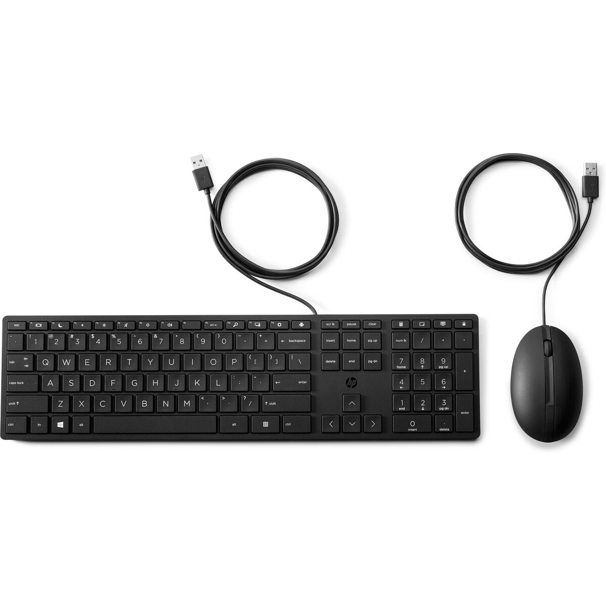 Tangentbord och Mus HP 9SR36UT Svart Qwerty Spanska - 2