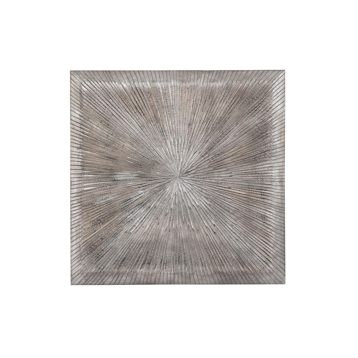 Väggdekoration DKD Home Decor 3D 121,5 x 2,5 x 122 cm Silvrig Modern - 3