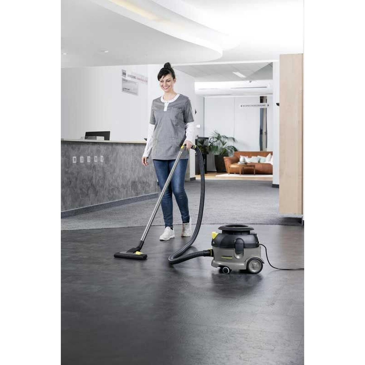 Sladdlös Dammsugare Kärcher 1.355-100.0 Gul Svart Grå 800 W - 4