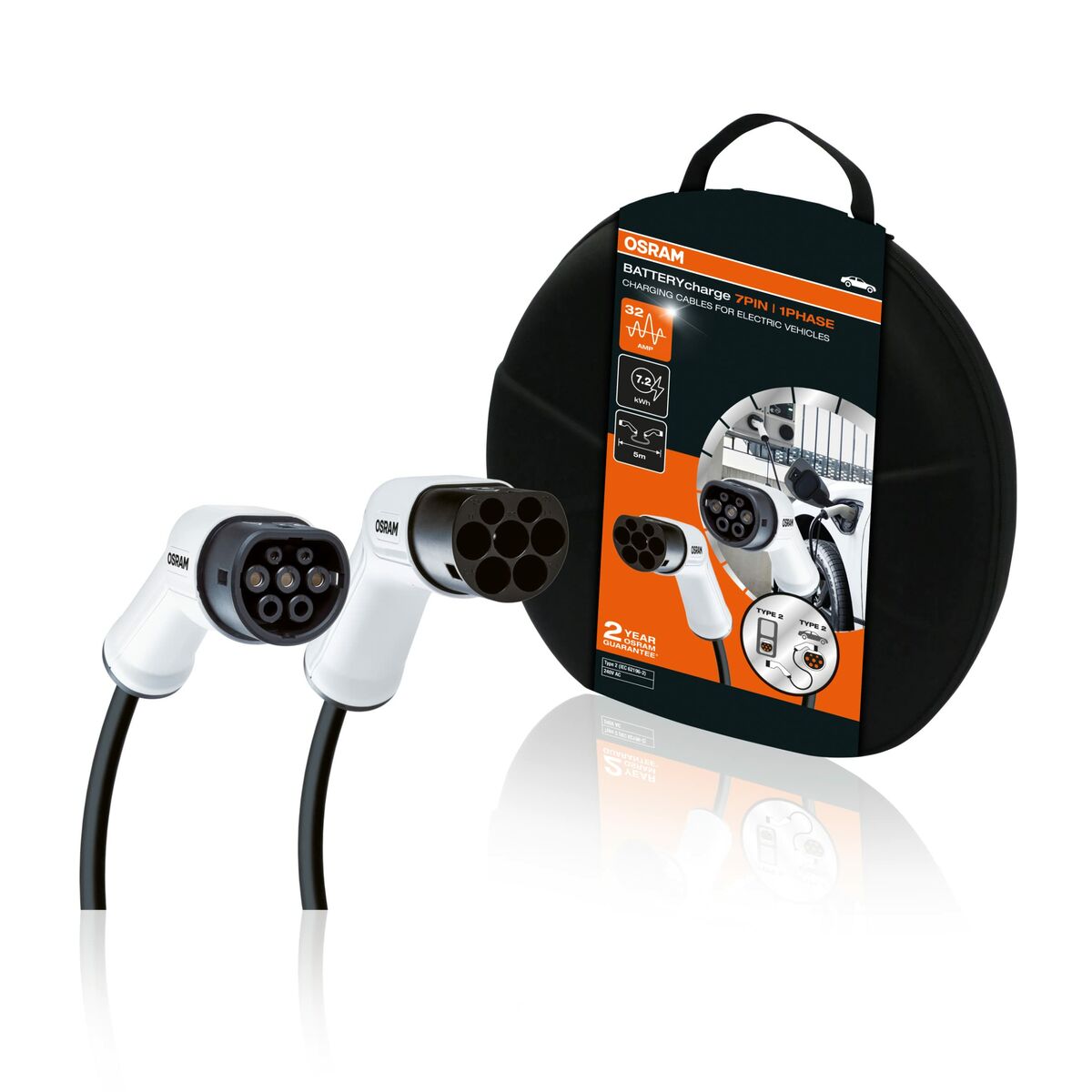 Laddkabel för elbil Osram OSOCC23205 32 A 7,2 W Fas 1