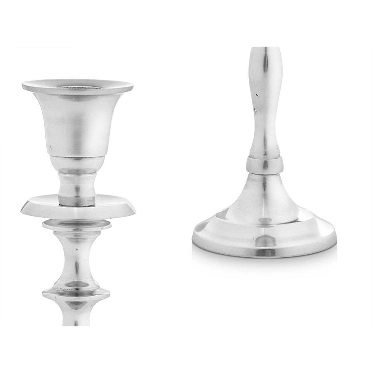Kandelaber Silvrig Aluminium 4,5 x 20 x 7,5 cm (8 antal) - 2