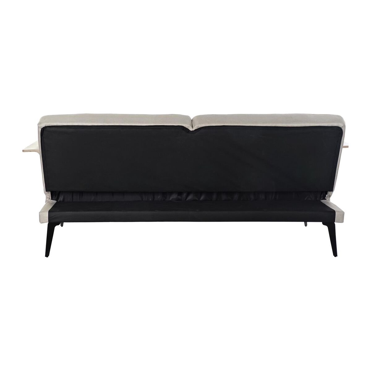 Bäddsoffa DKD Home Decor 203 x 87 x 81 cm Svart Beige Metall Brun - 3