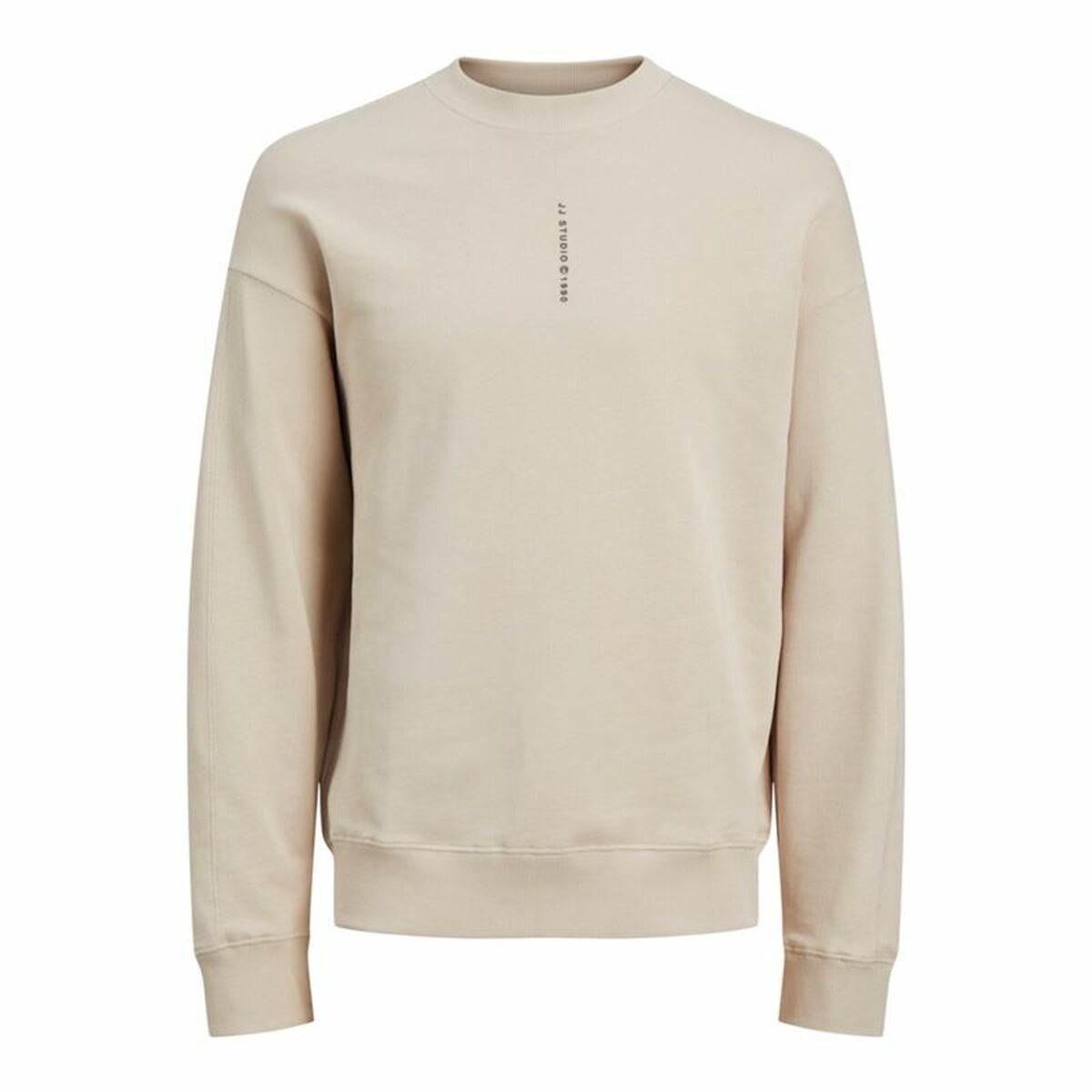 Tröja utan huva Herr Jack & Jones Jjmicah Neck Moonbeam Vit