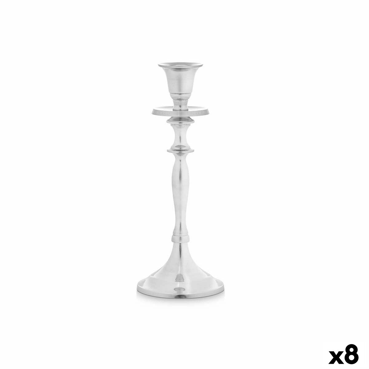 Kandelaber Silvrig Aluminium 4,5 x 23 x 8 cm (8 antal) - 4