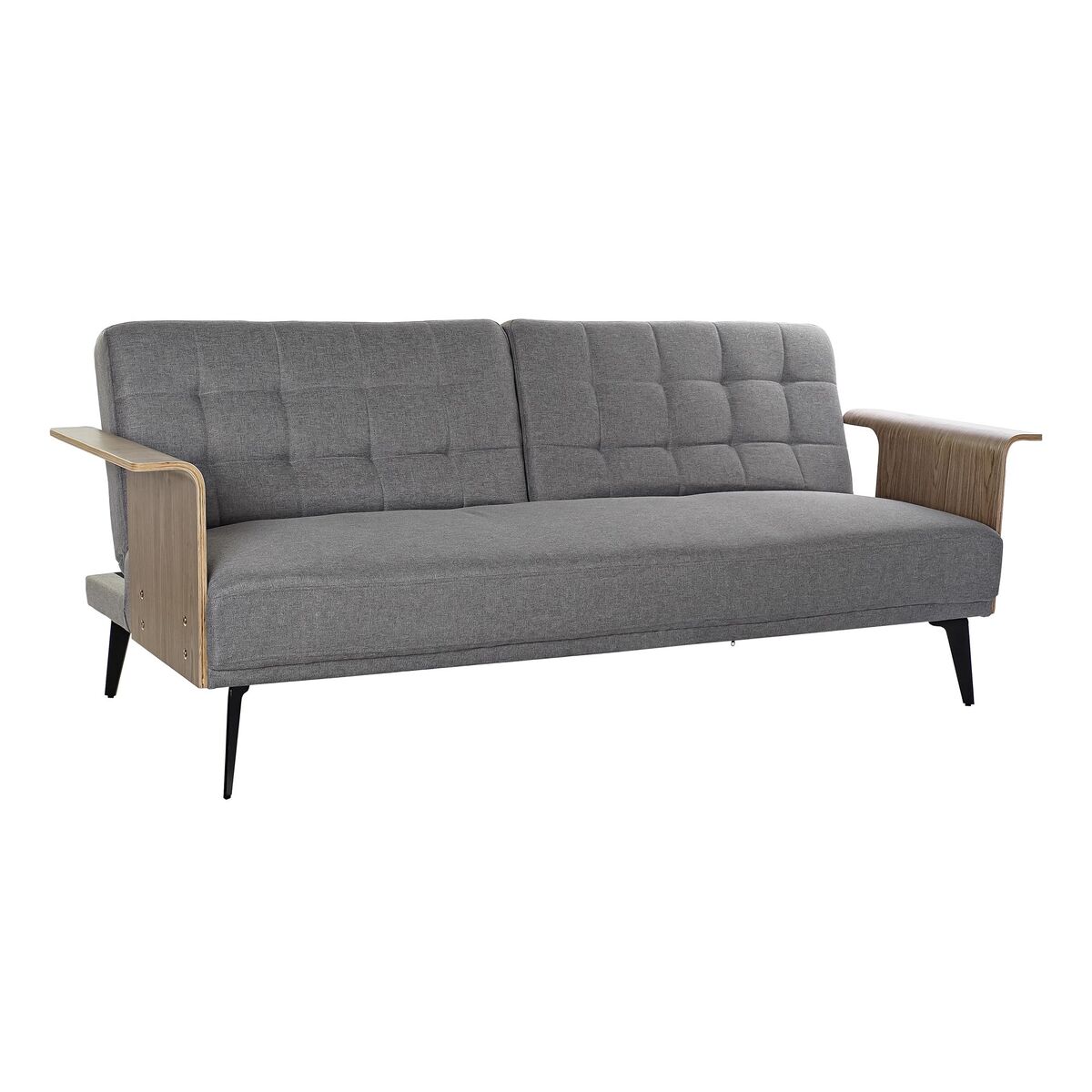 Bäddsoffa DKD Home Decor Brun Grå Metall Urban 203 x 87 x 81 cm - 6