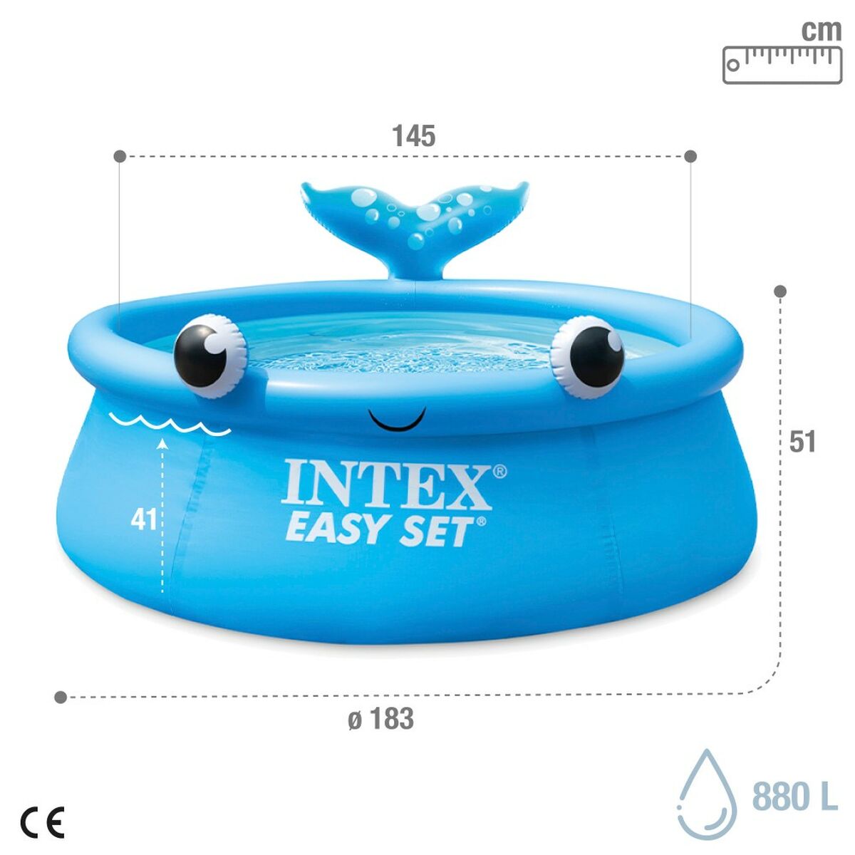 Uppblåsbar plaskpool för barn Intex (2 antal) - 5