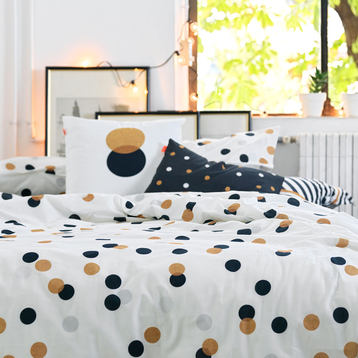 Påslakan HappyFriday Blanc Golden dots Multicolour 240 x 220 cm - 4