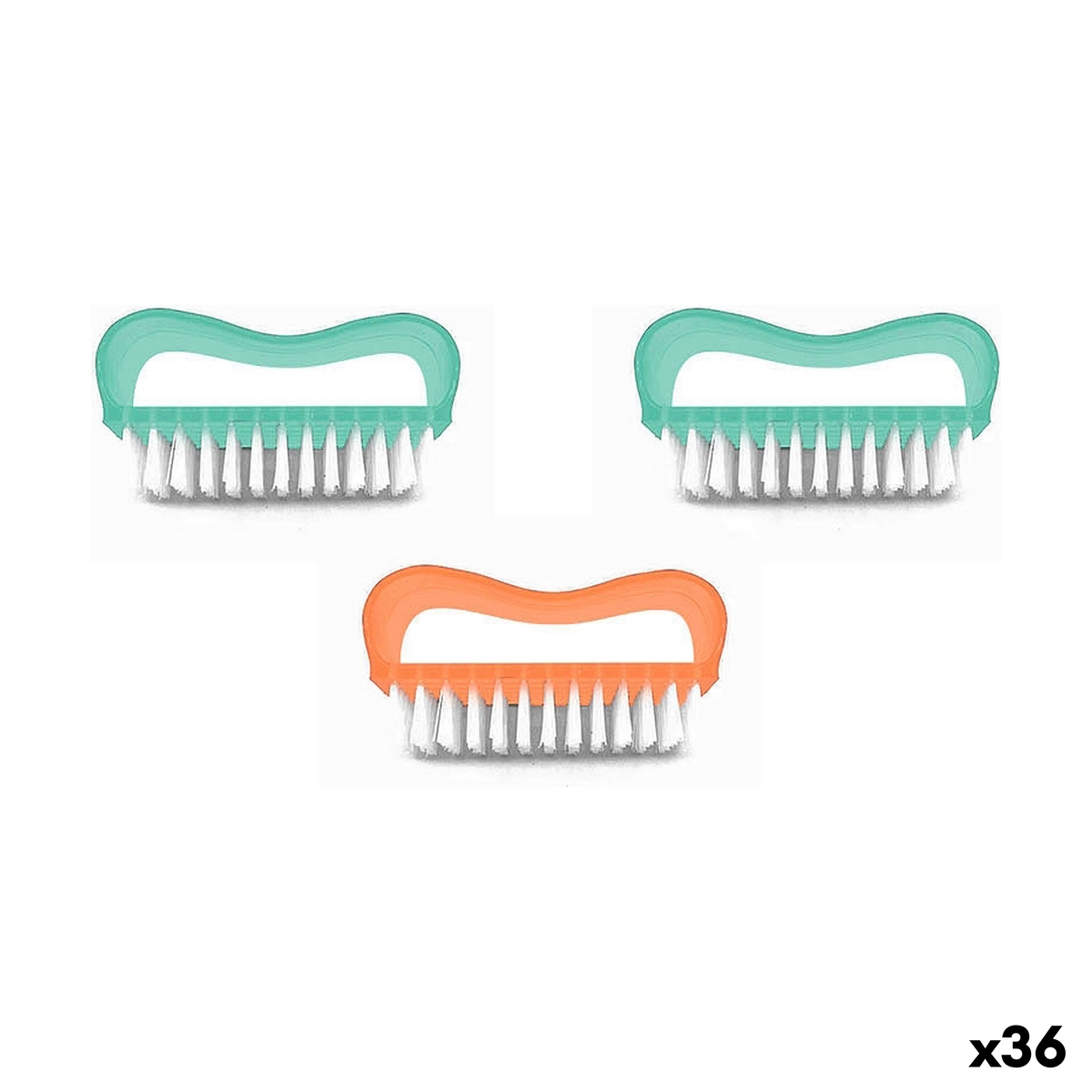 Borste Plast 8 cm (3 Delar) (36 antal)