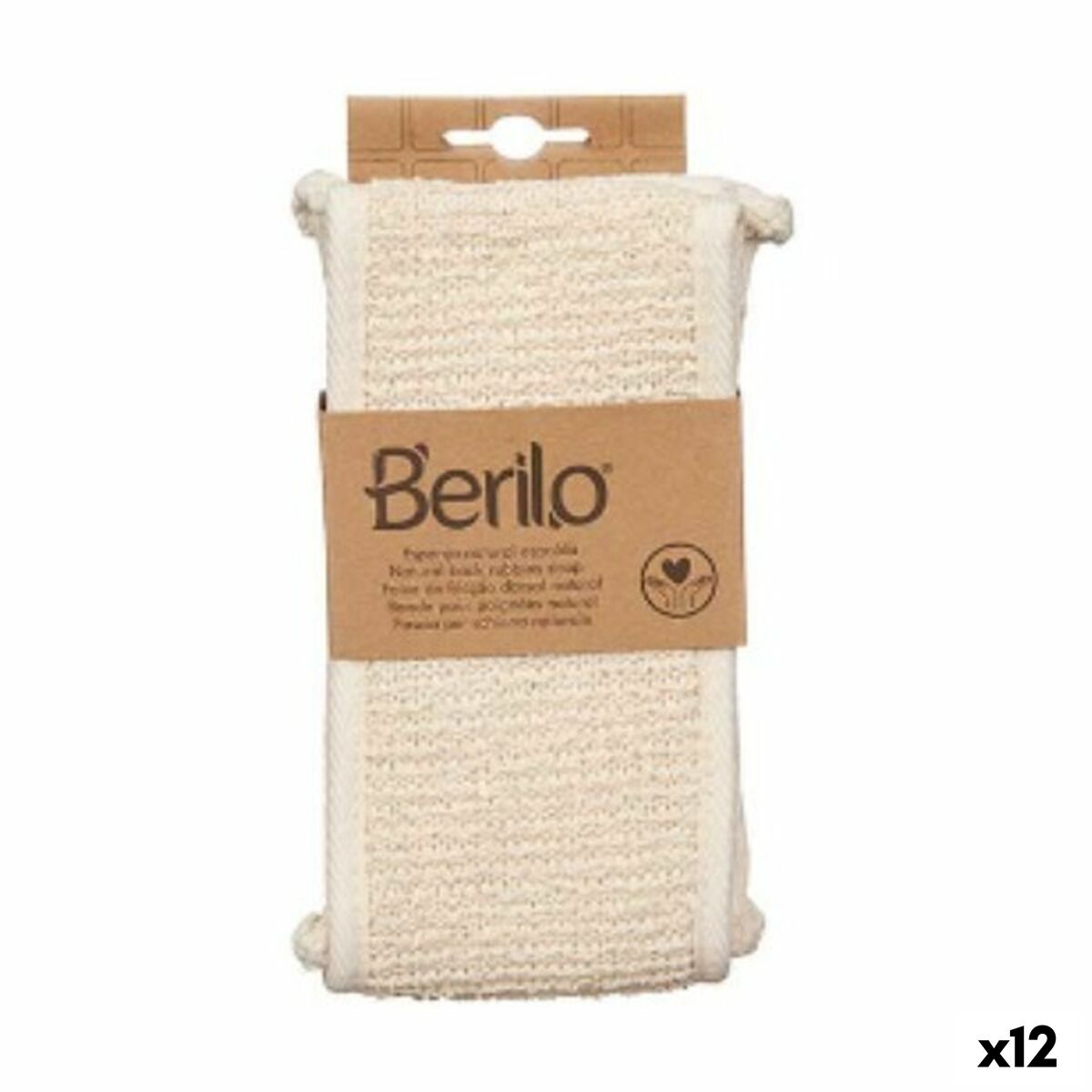 Massagesvamp Berilo B7081-16 Vit Beige (12 antal)