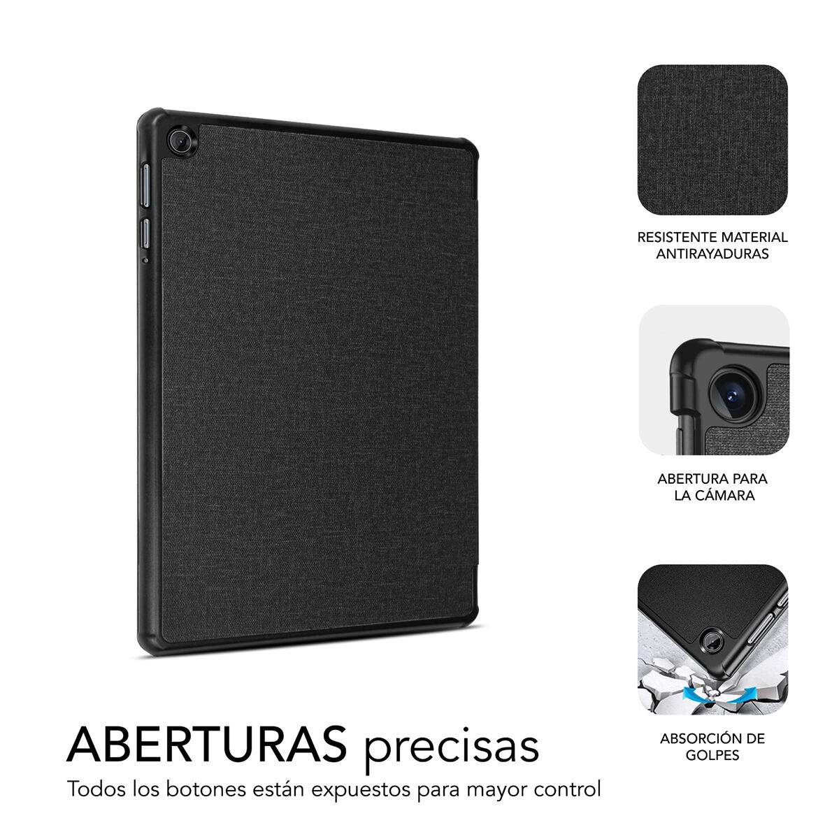 Fodral till Läsplatta Subblim M10 Plus 3a Gen Svart 10,6" - 7