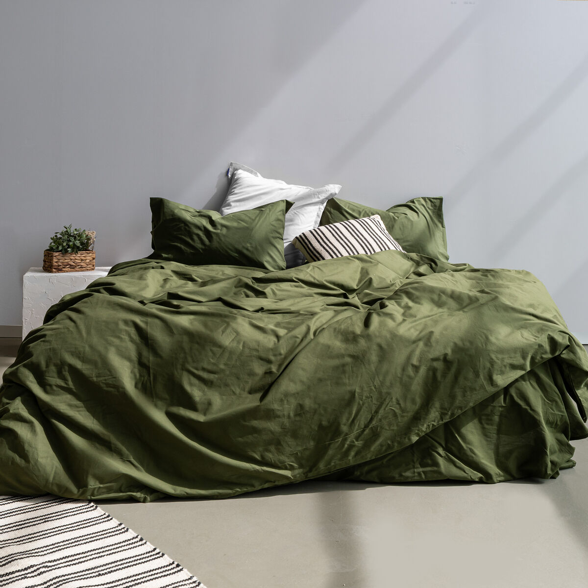 Påslakan HappyFriday BASIC Grön 260 x 220 cm - 2