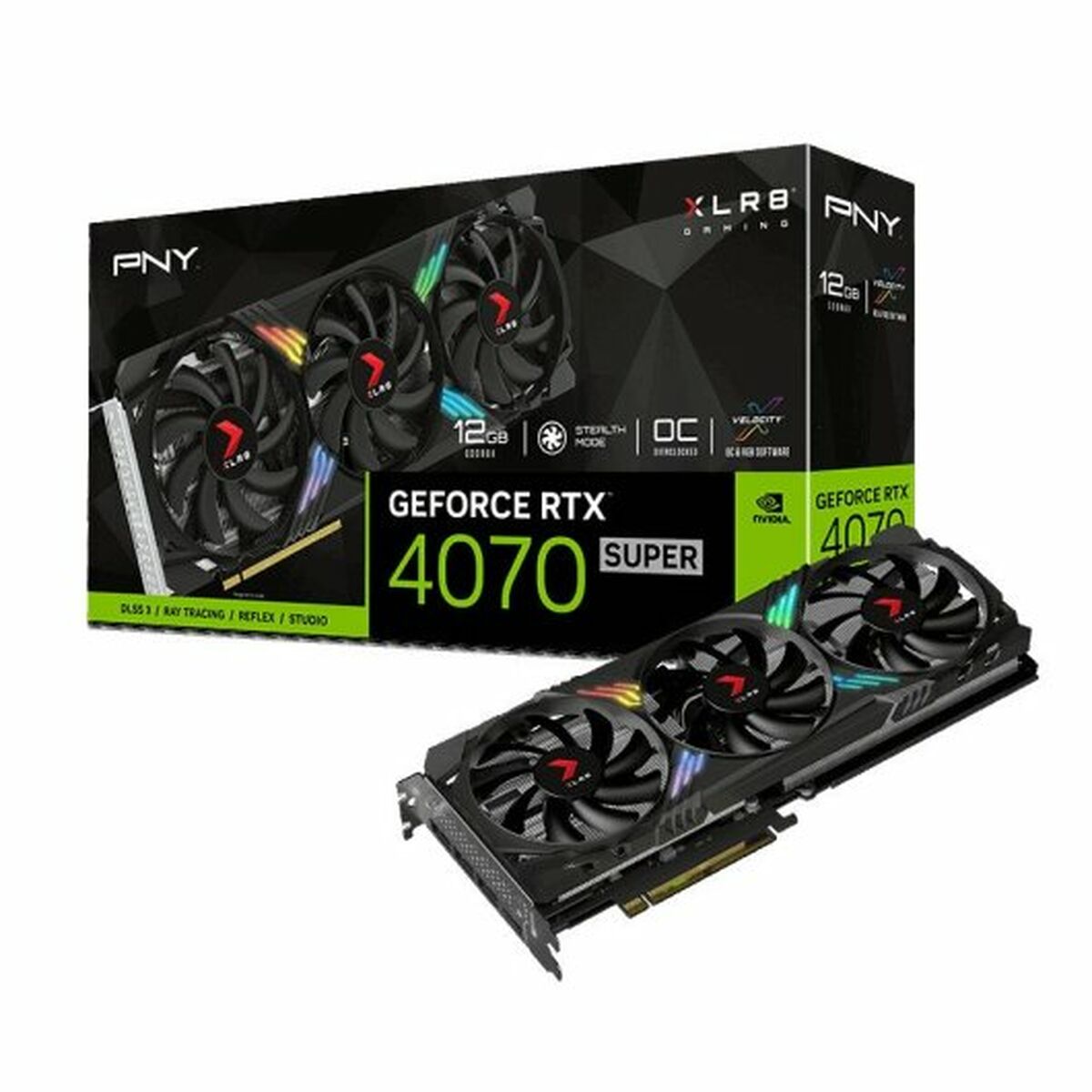Grafikkort PNY GeForce RTX 4070 SUPER GEFORCE RTX 4070 12 GB GDDR6
