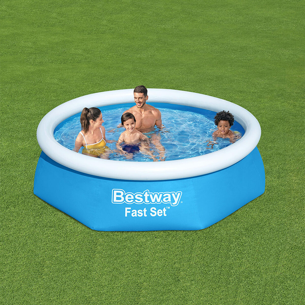 Bestway Uppblåsbar Pool Vuxen Ring 244x61 cm Trädgård 57448 - 3
