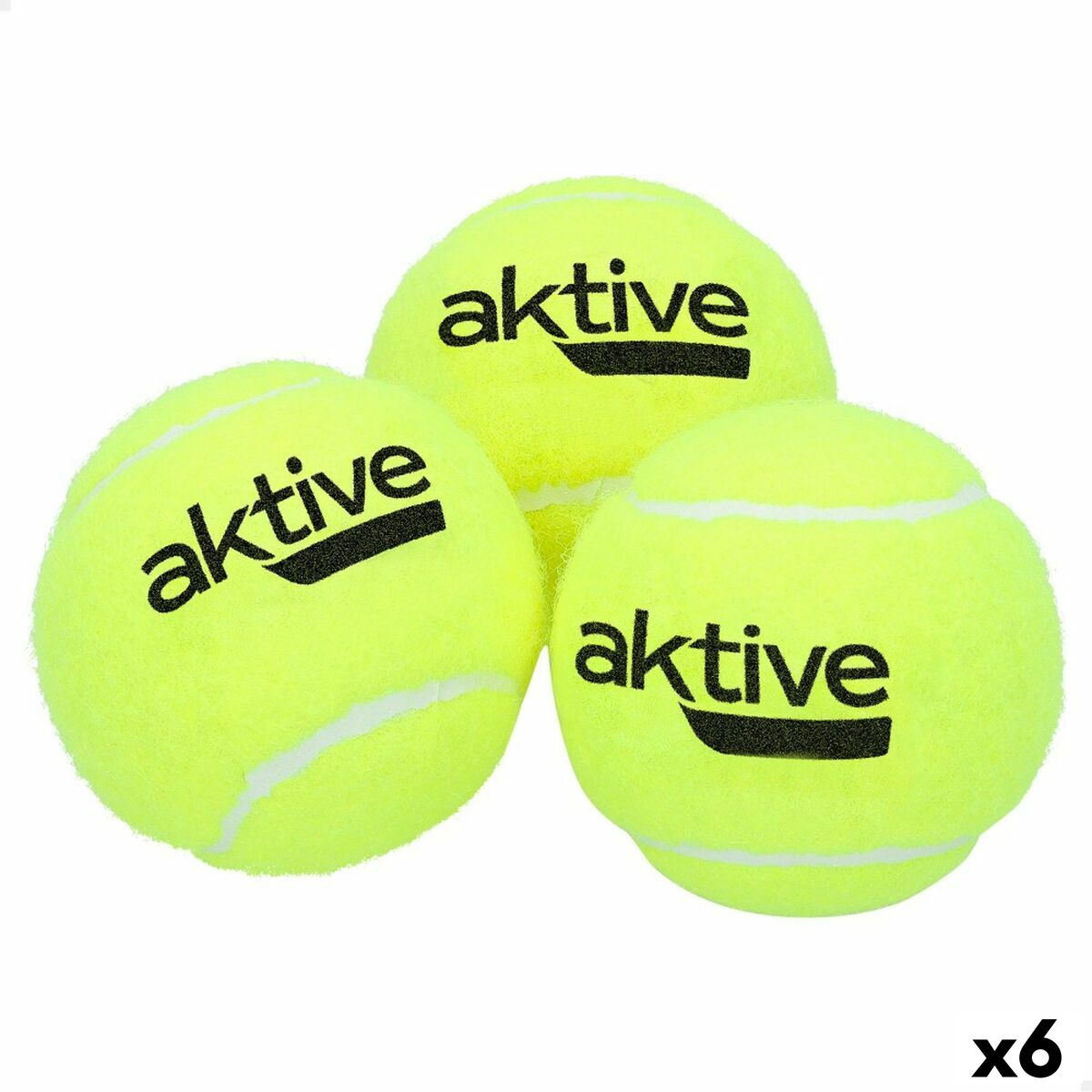 Tennisbollar Aktive Pro 3 Delar Gul 6 antal
