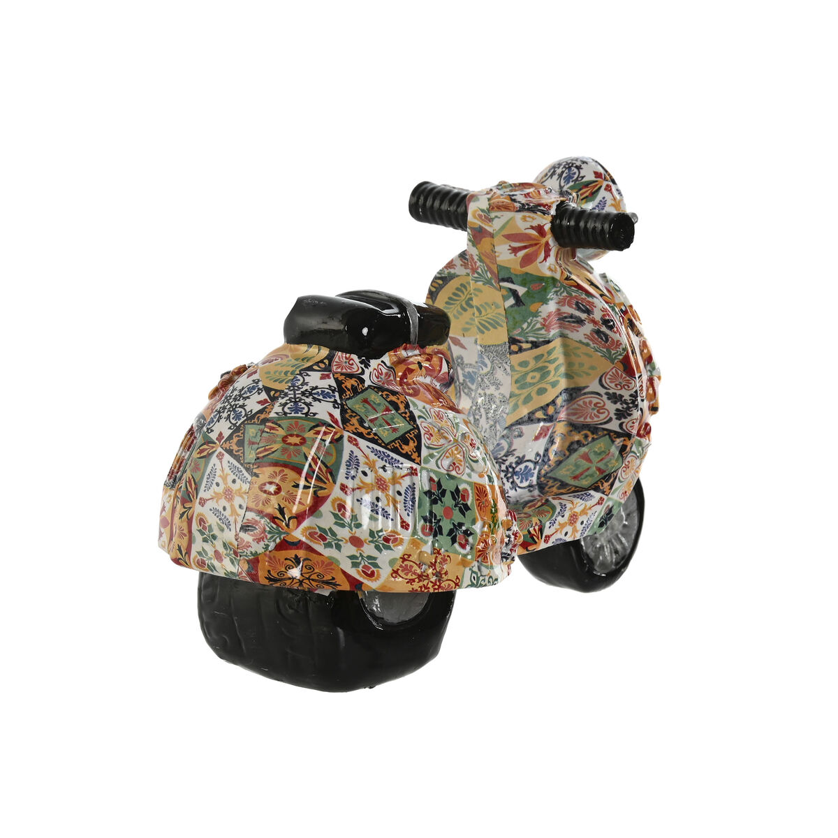 Prydnadsfigur Home ESPRIT Multicolour Medelhavs scooter 14 x 8 x 11 cm (2 antal) - 2