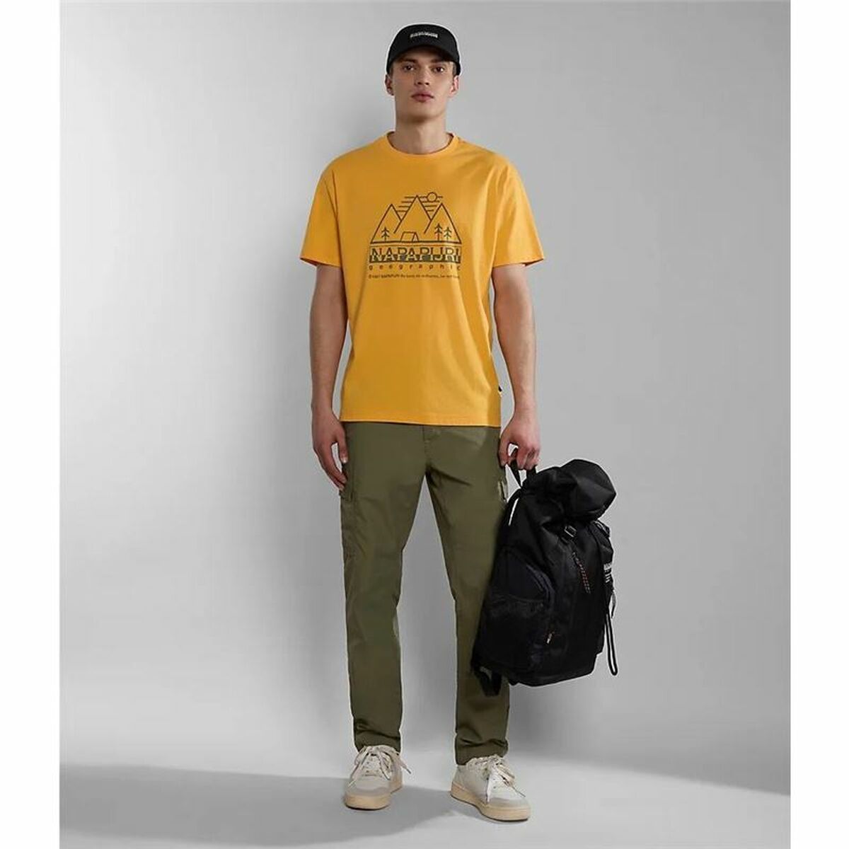 T-shirt med kortärm Herr Napapijri S-Faber Gyllene - 5