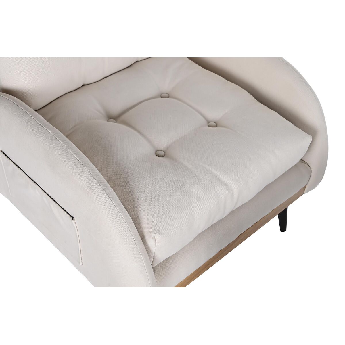 Bäddsoffa DKD Home Decor Kräm Metall Scandi 74 x 85 x 90 cm - 4