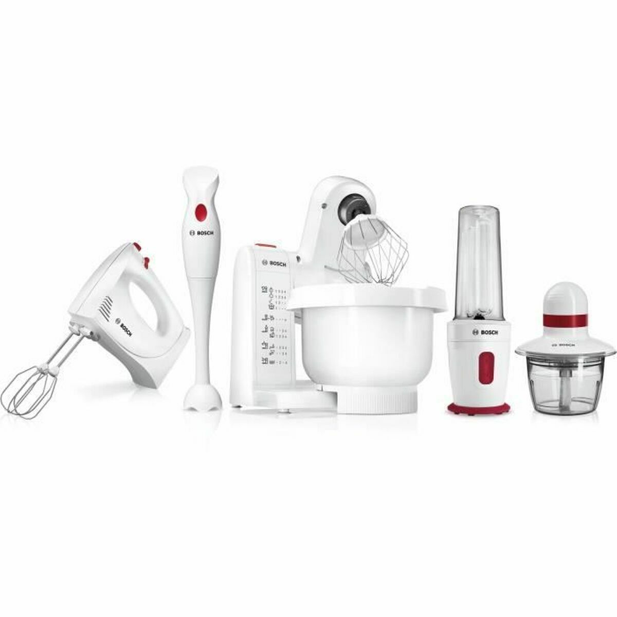 Multifunktionell handmixer med tillbehör BOSCH MSMP100 Vit 350 W