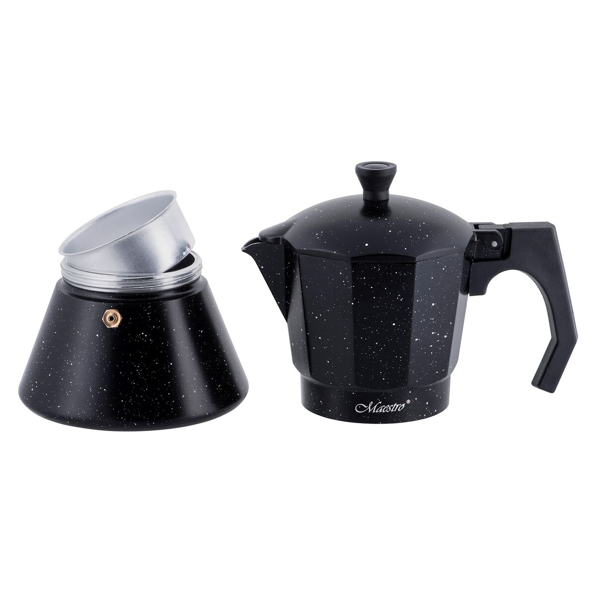Italiensk Kaffepanna Feel Maestro MR-1667-6 Svart Granit Aluminium 300 ml 6 Koppar - 9