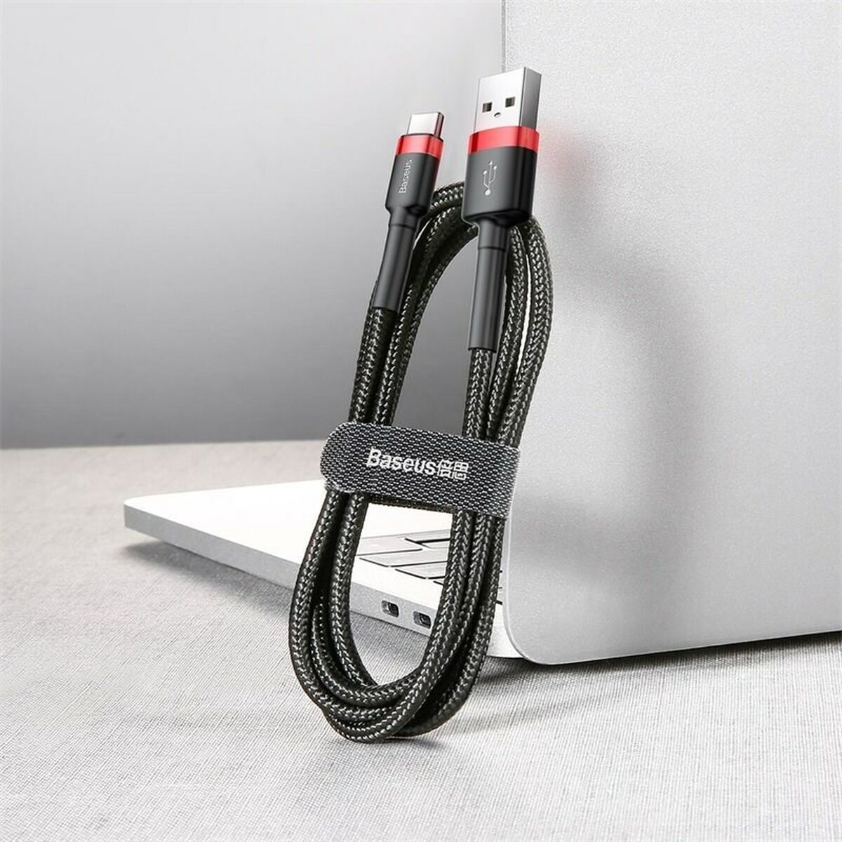 USB A till USB C Kabel Baseus Cafule Svart 2 m - 2