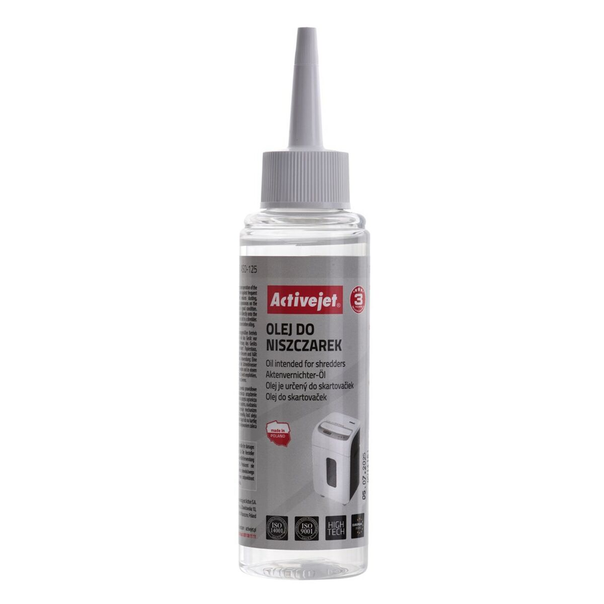 Smörjmedel till dokumentförstörare Activejet ASO-125 125 ml