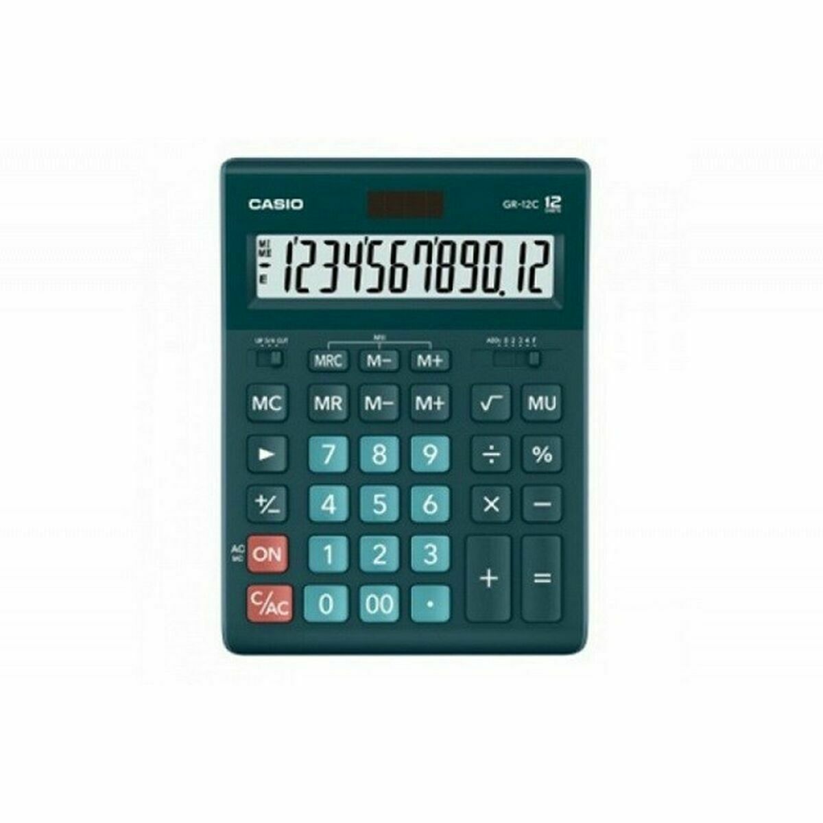 Kalkylator Casio GR-12C-DG Svart Grön Plast - 2