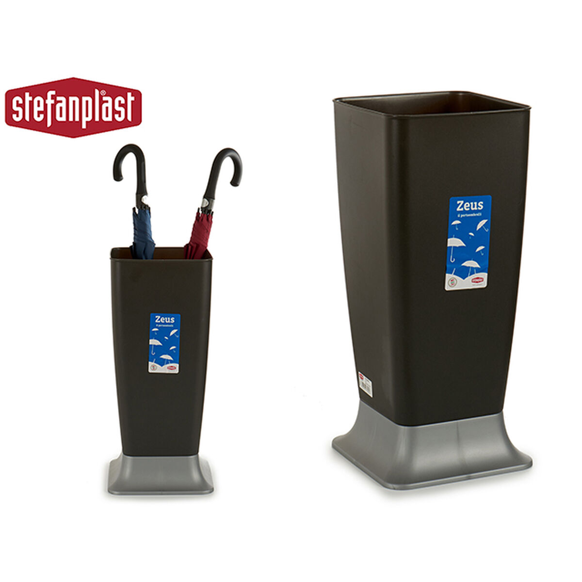 Paraplyställ Stefanplast Zeus Antracitgrå 25 x 55 x 25 cm (6 antal) - 2