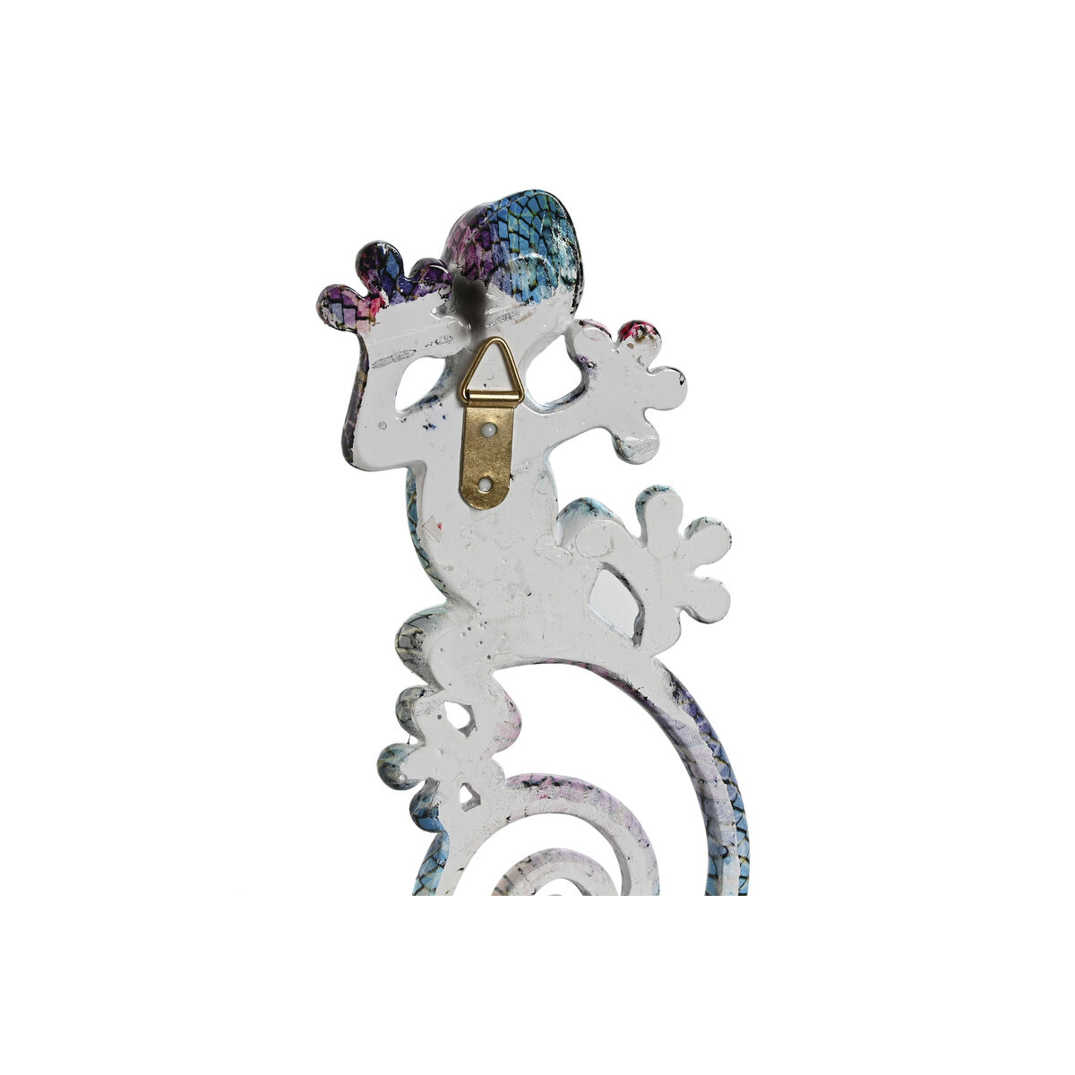 Väggdekoration Home ESPRIT Multicolour Mosaik Ödla Medelhavs 8 x 4 x 20 cm (2 antal) - 2