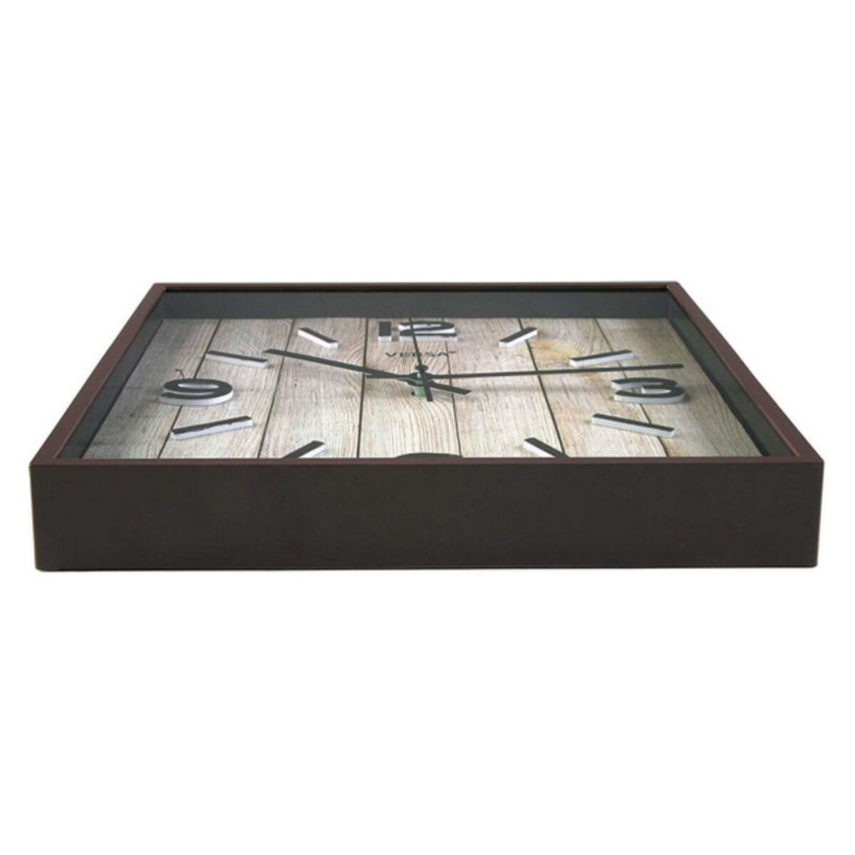 Väggklocka Versa Brun Plast Escandinavo/Nórdico 4,1 x 28 x 28 cm - 2