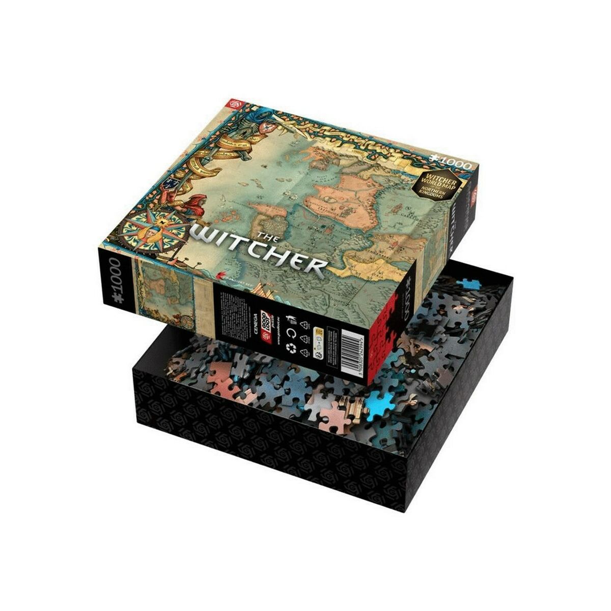 Pussel Cenega Publishing The Witcher: Northern Kingdom Map 1000 Delar - 2