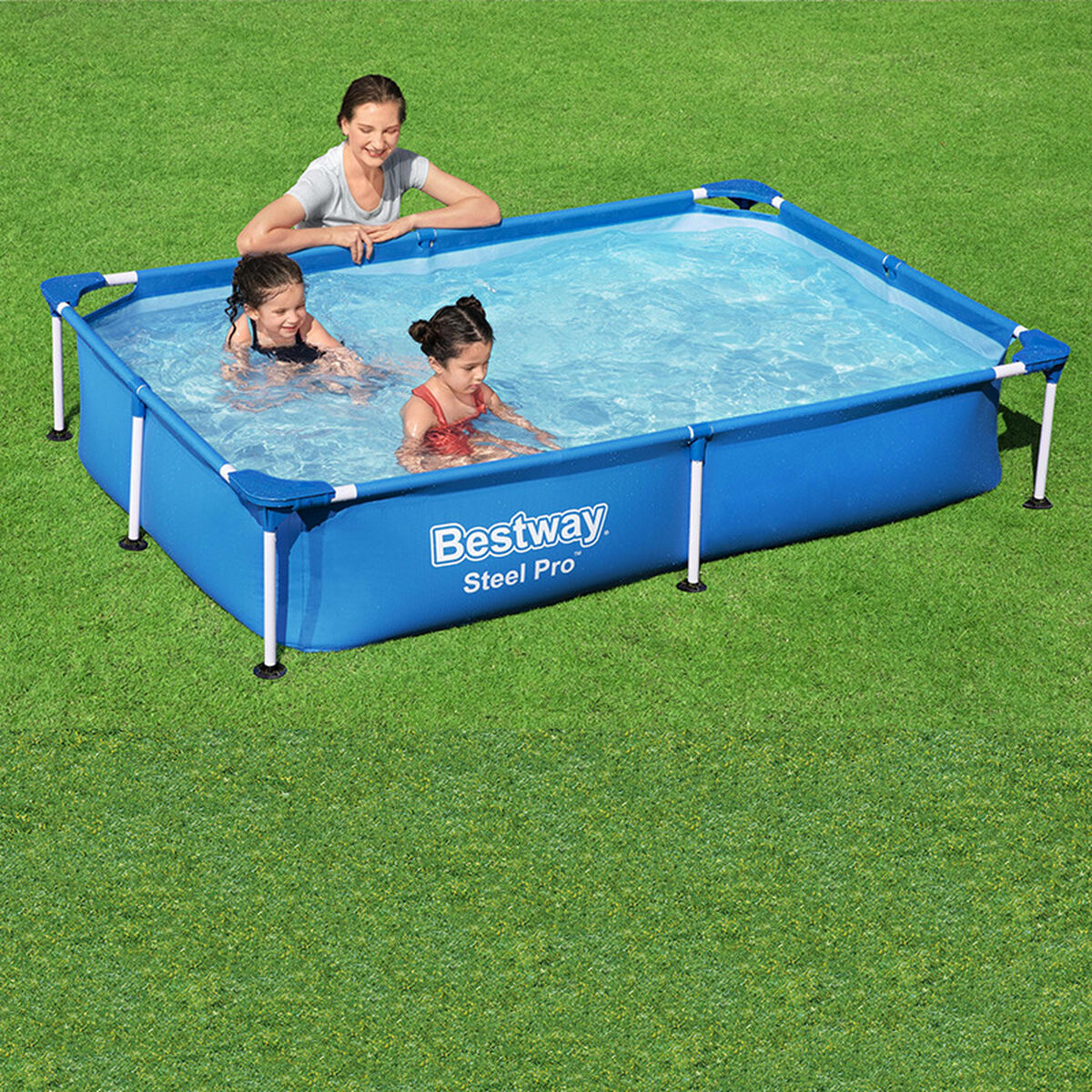 Bestway Fast Pool Vuxen 221x150x43 cm Trädgård 56401 - 3