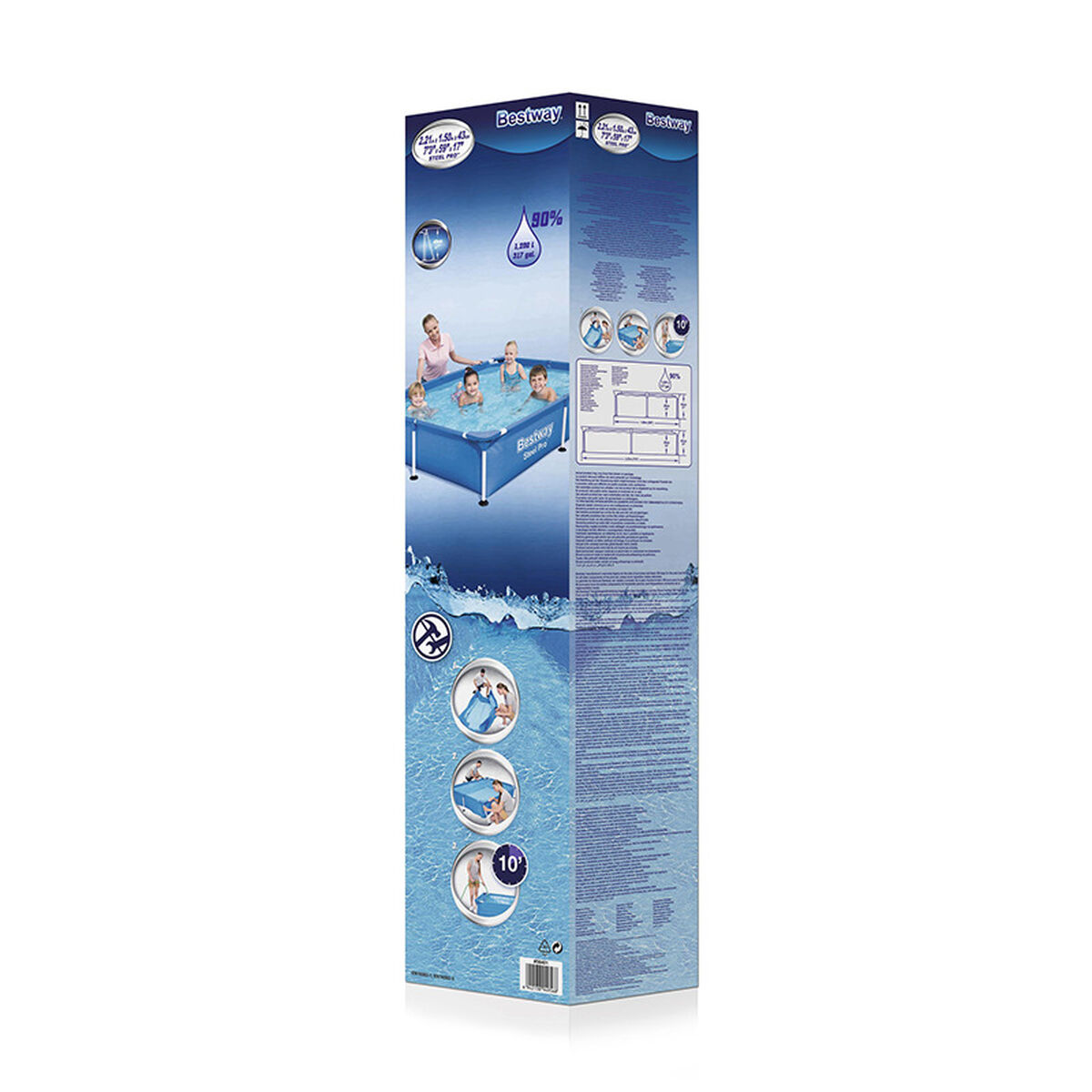 Bestway Fast Pool Vuxen 221x150x43 cm Trädgård 56401 - 2