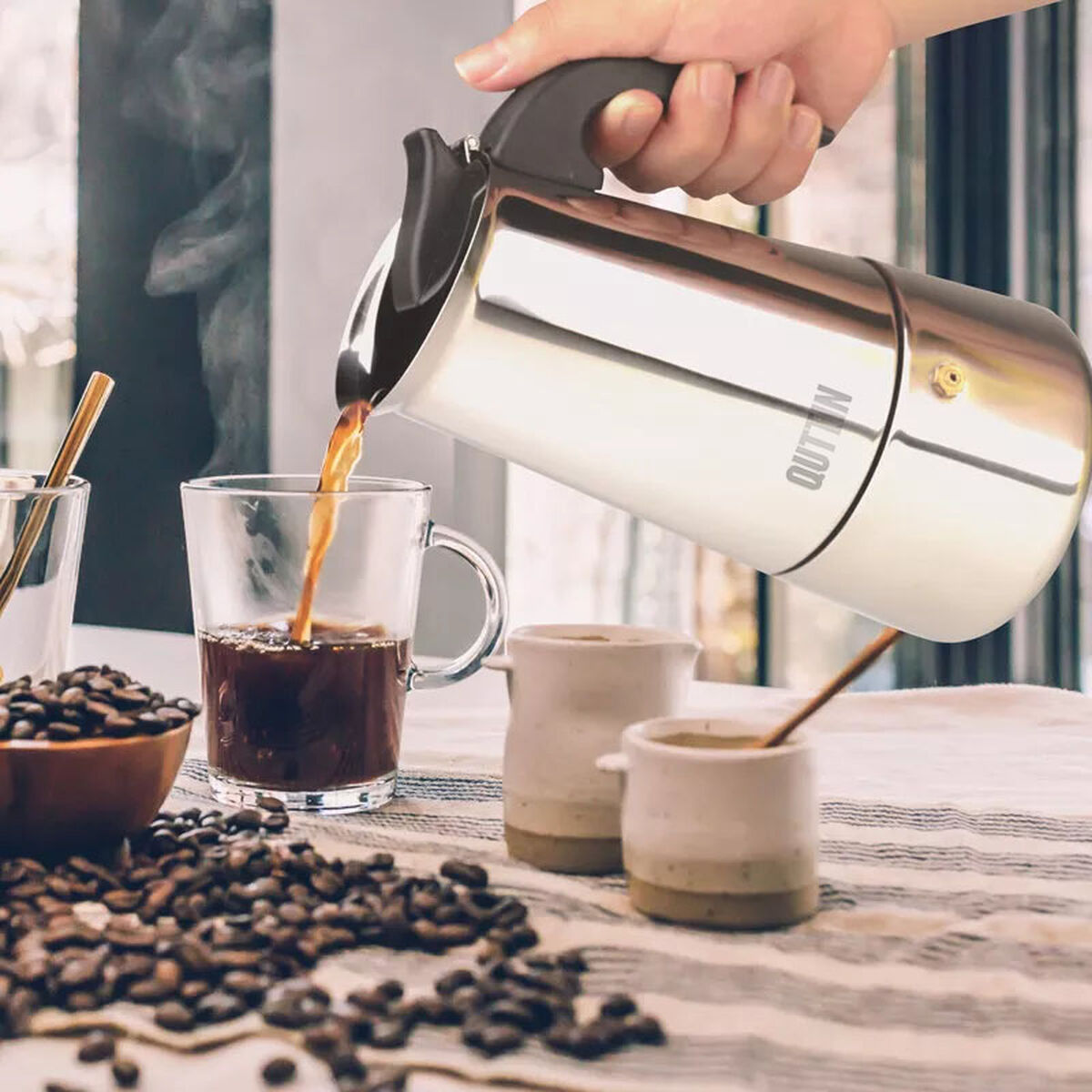 Italiensk Kaffepanna Quttin 6 Koppar (6 antal) - 3