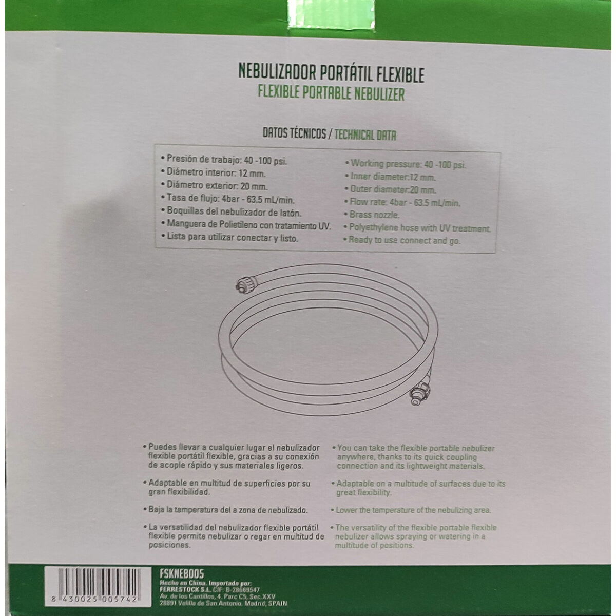 Nebulisator Ferrestock Gul Flexibel - 16