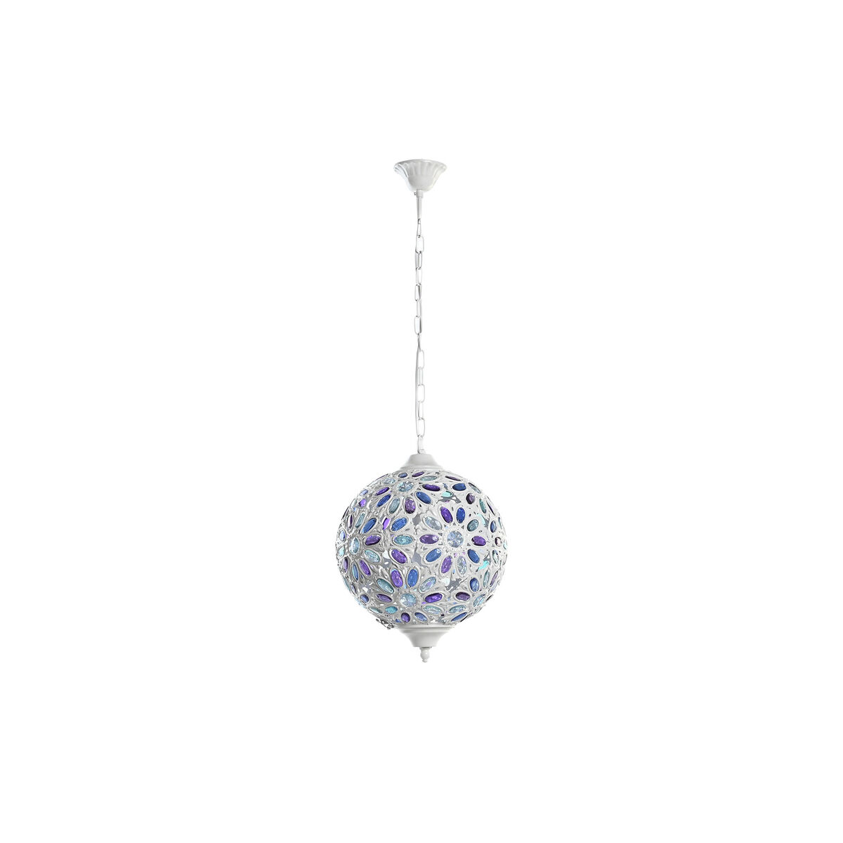 Taklampa DKD Home Decor 28 x 28 x 44 cm Metall Vit Multicolour 50 W