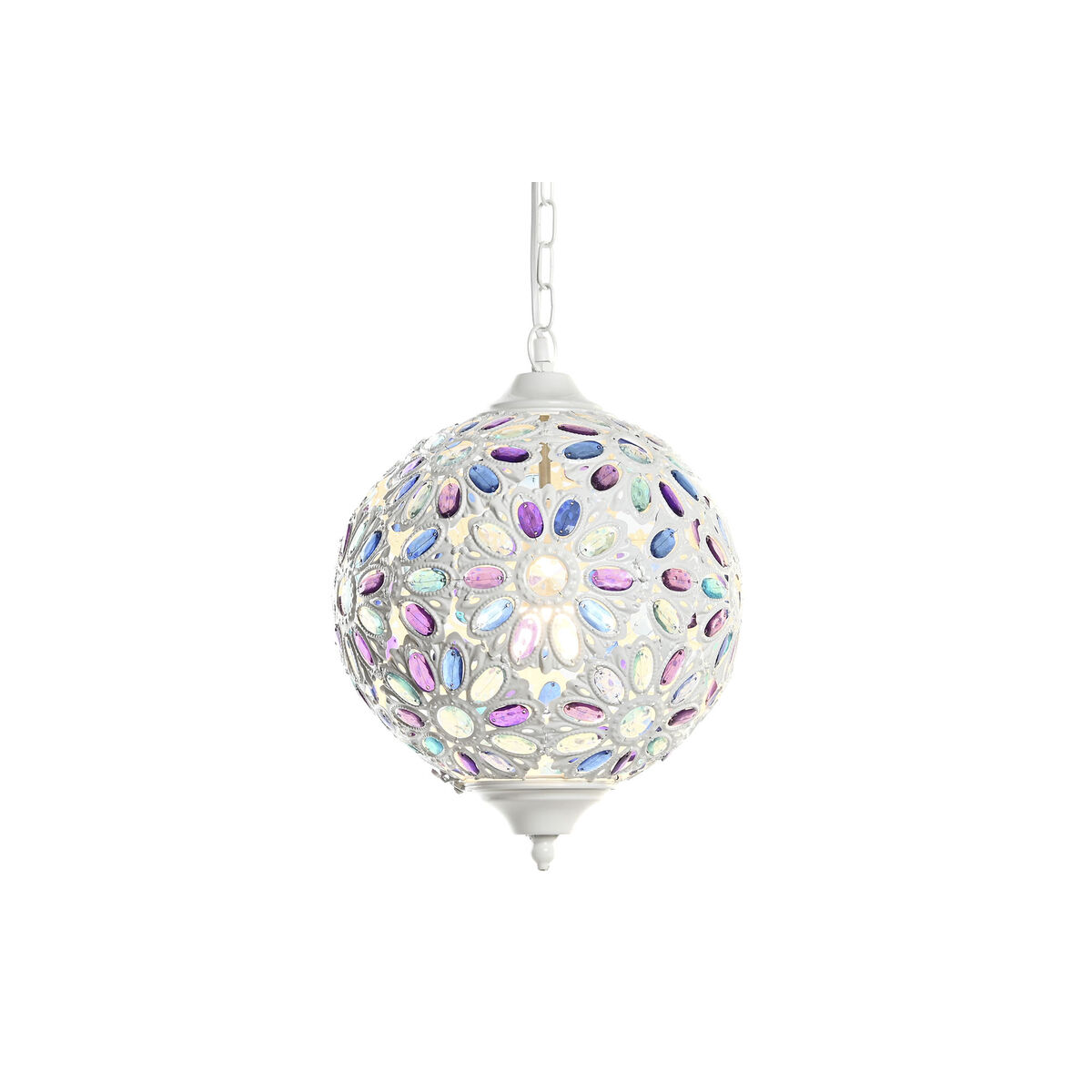 Taklampa DKD Home Decor 28 x 28 x 44 cm Metall Vit Multicolour 50 W - 2