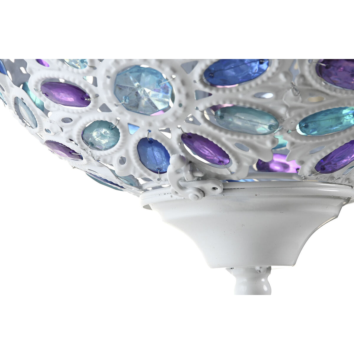 Taklampa DKD Home Decor 28 x 28 x 44 cm Metall Vit Multicolour 50 W - 4