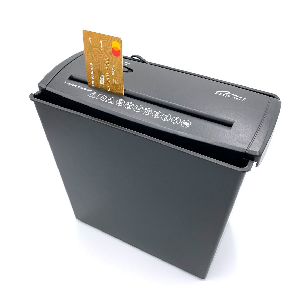 Dokumentförstörare Media Tech Shredder MT215 V2.0 Svart 8 L - 5