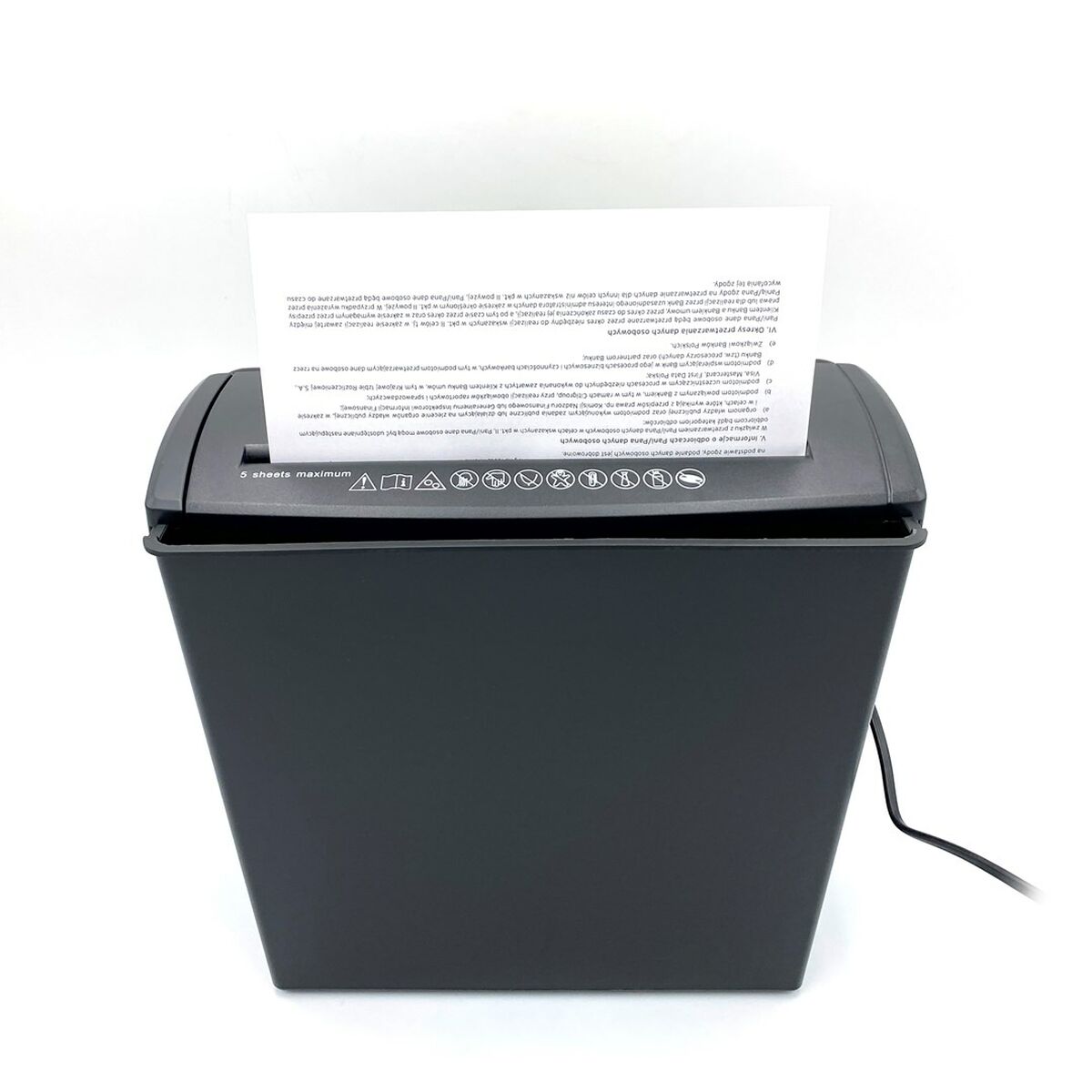 Dokumentförstörare Media Tech Shredder MT215 V2.0 Svart 8 L - 8