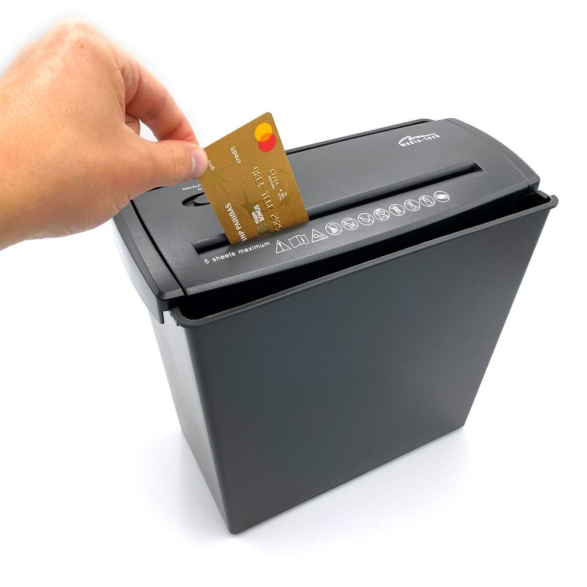 Dokumentförstörare Media Tech Shredder MT215 V2.0 Svart 8 L - 2