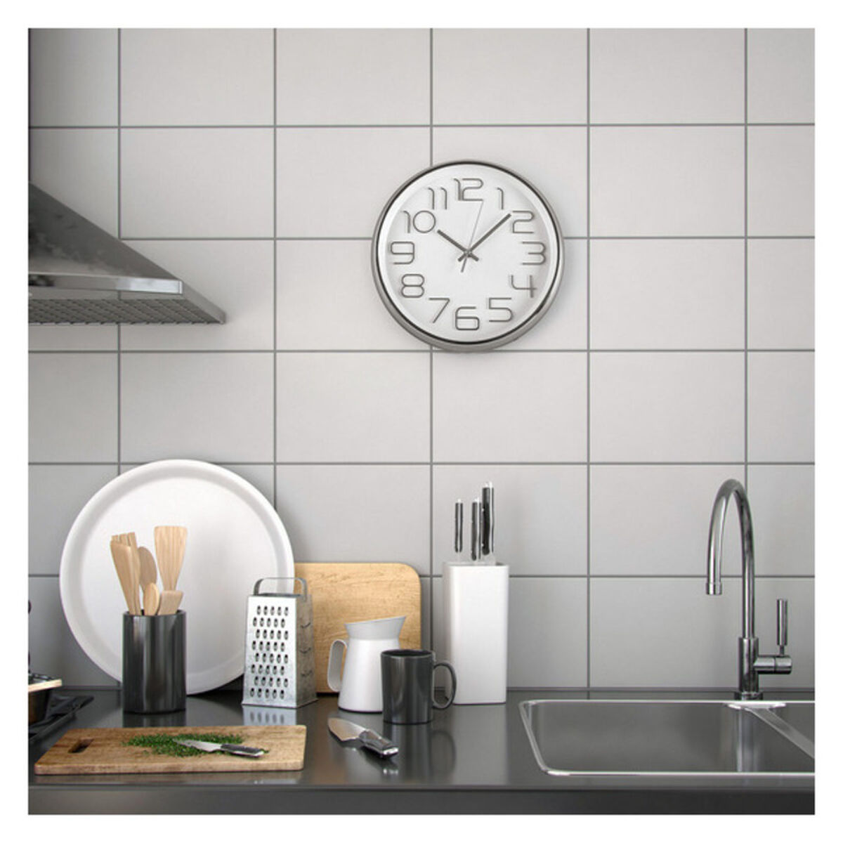 Väggklocka Versa Plast (4,5 x 30 x 30 cm) - 4