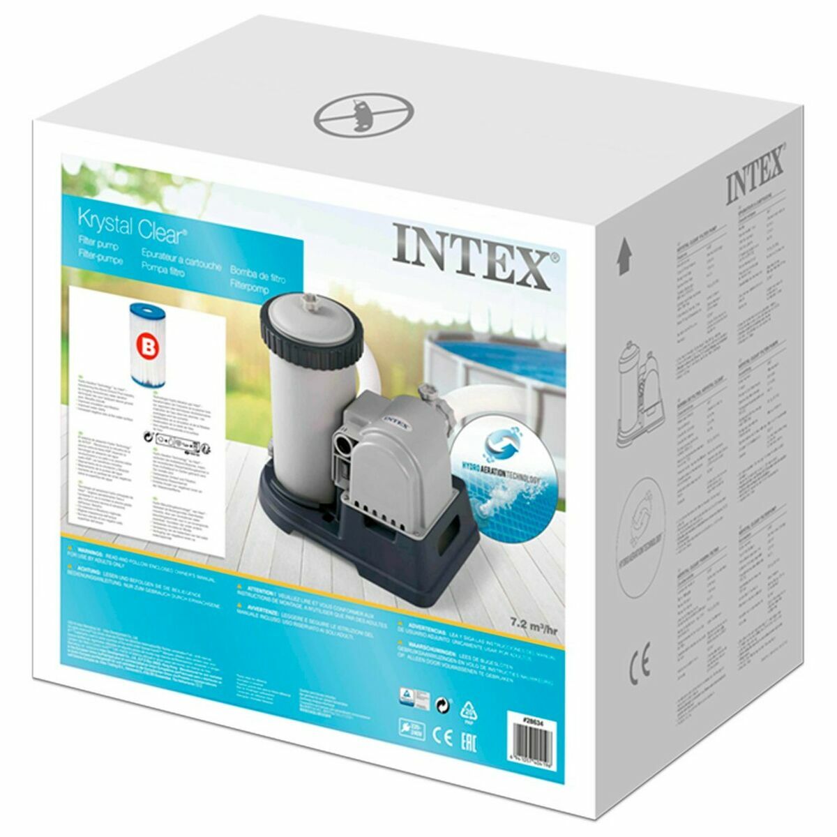 Reningsverk för simbassäng Intex Kristal Clear 9463 L/H (Renoverade A) - 4