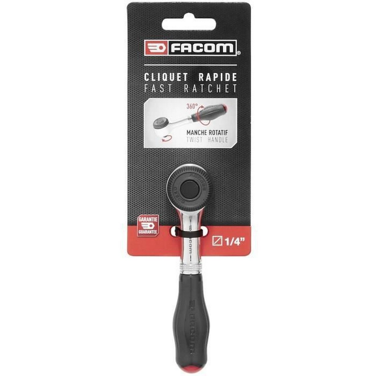 Hylsnyckel Facom R.360PG 1/4" - 4