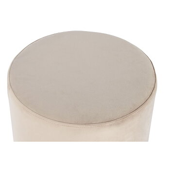 Fotpall DKD Home Decor Beige Bordeaux Sammet 40 x 40 x 42 cm (2 antal)